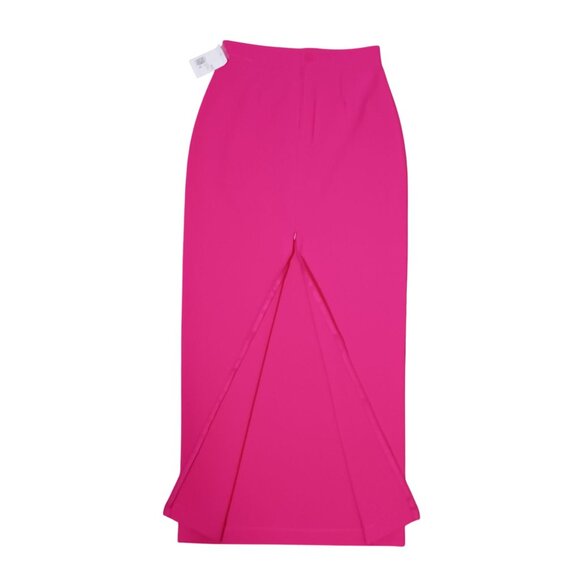 NEW Vibrant Pink Maxi Pencil Skirt with Back Zippered Slit Size S - Picture 6 of 14